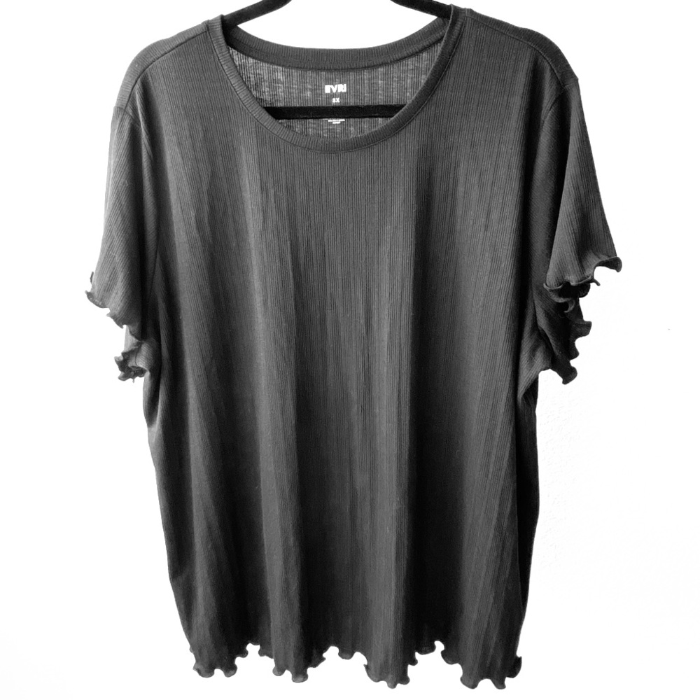 Evri black ribbed t-shirt